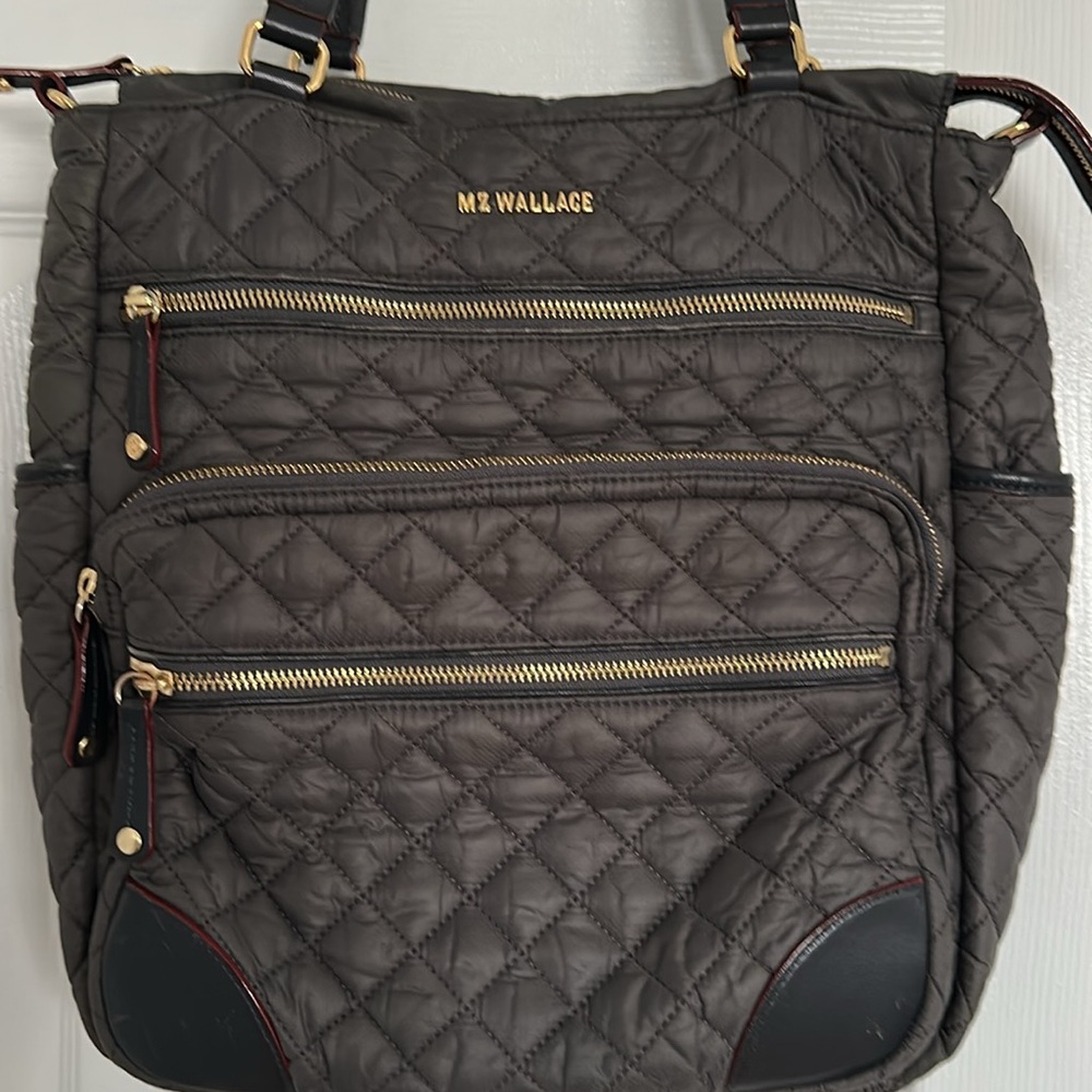MZ Wallace Crosby Quilted Magnet Gray and Gold Tote Magnet Color - Picture 4 of 16